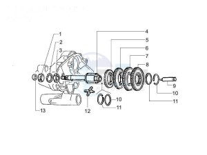 PX 125 30 Anni drawing Rear transmission