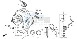 NX500 DOMINATOR drawing FUEL TANK