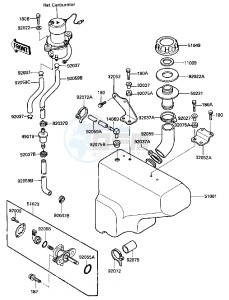 KLT 250 C [PRAIRIE] (C2-C3) [PRAIRIE] drawing FUEL TANK -- 84-85 C2_C3- -