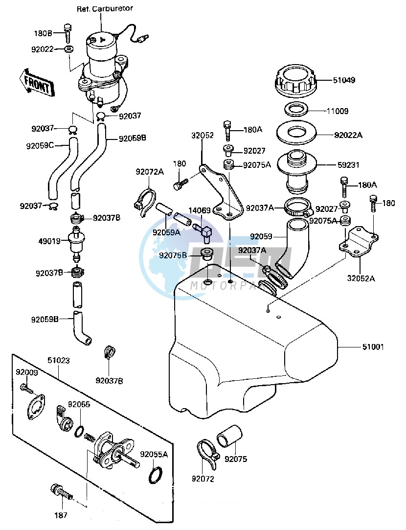 FUEL TANK -- 84-85 C2_C3- -