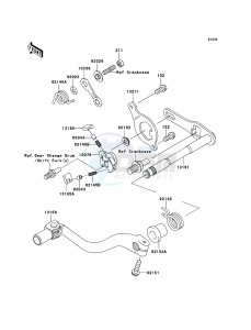 KX250 KX250R6F EU drawing Gear Change Mechanism