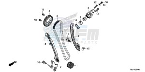 CRF1000DG CRF1000 - Africa Twin - Dual Clutch Europe Direct - (ED) drawing CAM CHAIN/TENSIONER