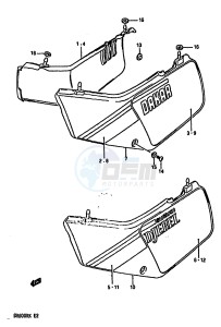 DR600R (E2) drawing FRAME COVER (MODEL H)