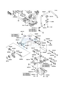 KVF650_4X4 KVF650FDF EU GB drawing Rear Suspension