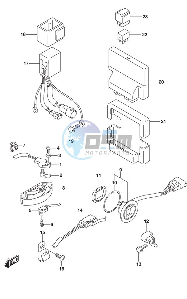 PTT Switch/Engine Control Unit