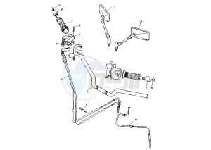 XJR 1200 drawing STEERING HANDLE-CABLE MY96-97