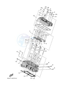 YXF850ES YXF85WPSJ WOLVERINE X (BG4A) drawing CYLINDER