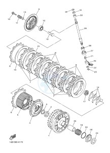 YZF-R1 R1 1000 (1KBT 1KBU) drawing CLUTCH