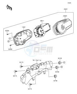 NINJA ZX-6R ABS ZX636FGF FR GB XX (EU ME A(FRICA) drawing Meter(s)