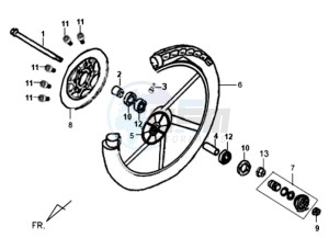 SYMPLY 50 L7 drawing FRONT WHEEL