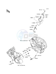 KRF 750 C [TERYX 750 4X4] (C8F) C8F drawing GEAR CHANGE MECHANISM