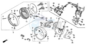 CB600F CB600F drawing HEADLIGHT (CB600F3/4/5/6)