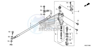 CRF150RBE CRF150RB Europe Direct - (ED) drawing RR. BRAKE MASTER CYLINDER