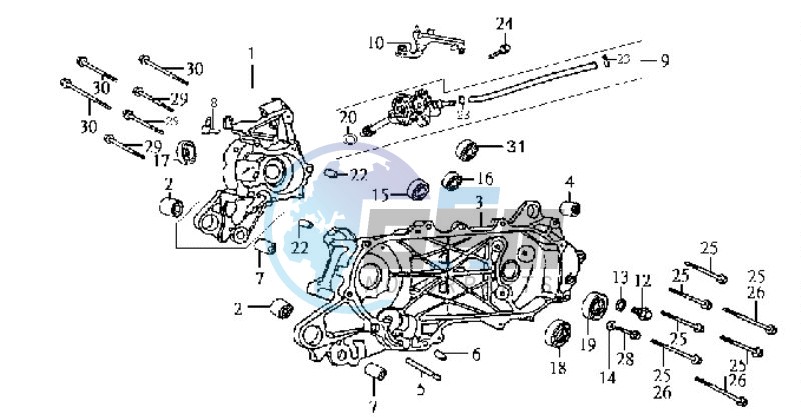 CRANKCASE L / R / STARTER