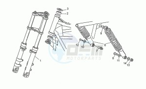 V 75 750 PA Vecchio Tipo PA Vecchio Tipo drawing Front/rear shock absorber