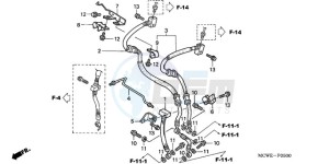 VFR8009 U / MME TWO drawing FRONT BRAKE HOSE (VFR800)