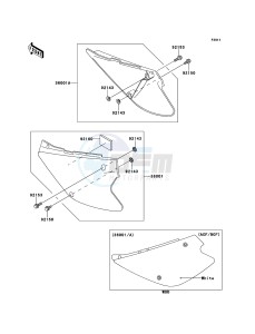 KX85/KX85-<<II>> KX85ADF EU drawing Side Covers