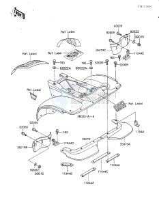 KLF 185 A [BAYOU 185] (A1-A1A) [BAYOU 185] drawing REAR FENDER