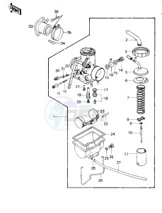 KLT 200 A [KLT200] (A1-A3) [KLT200] drawing CARBURETOR -- -F_NO. 522924- -