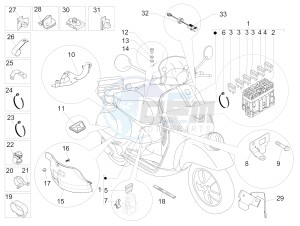 GTV 300 4T 4V ie Touring (NAFTA, APAC) (CN, USA) drawing Main cable harness