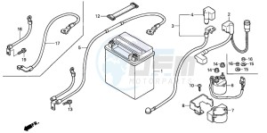 TRX500FA FOURTRAX FOREMAN drawing BATTERY (TRX500FA1/2/3/4)