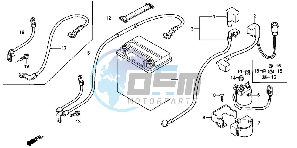 BATTERY (TRX500FA1/2/3/4)