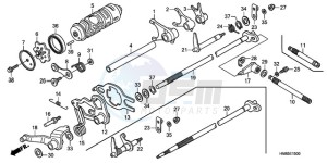 TRX250TMA U drawing GEARSHIFT DRUM