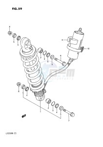 LT250R (E3) drawing REAR SHOCK ABSORBER (MODEL F G)