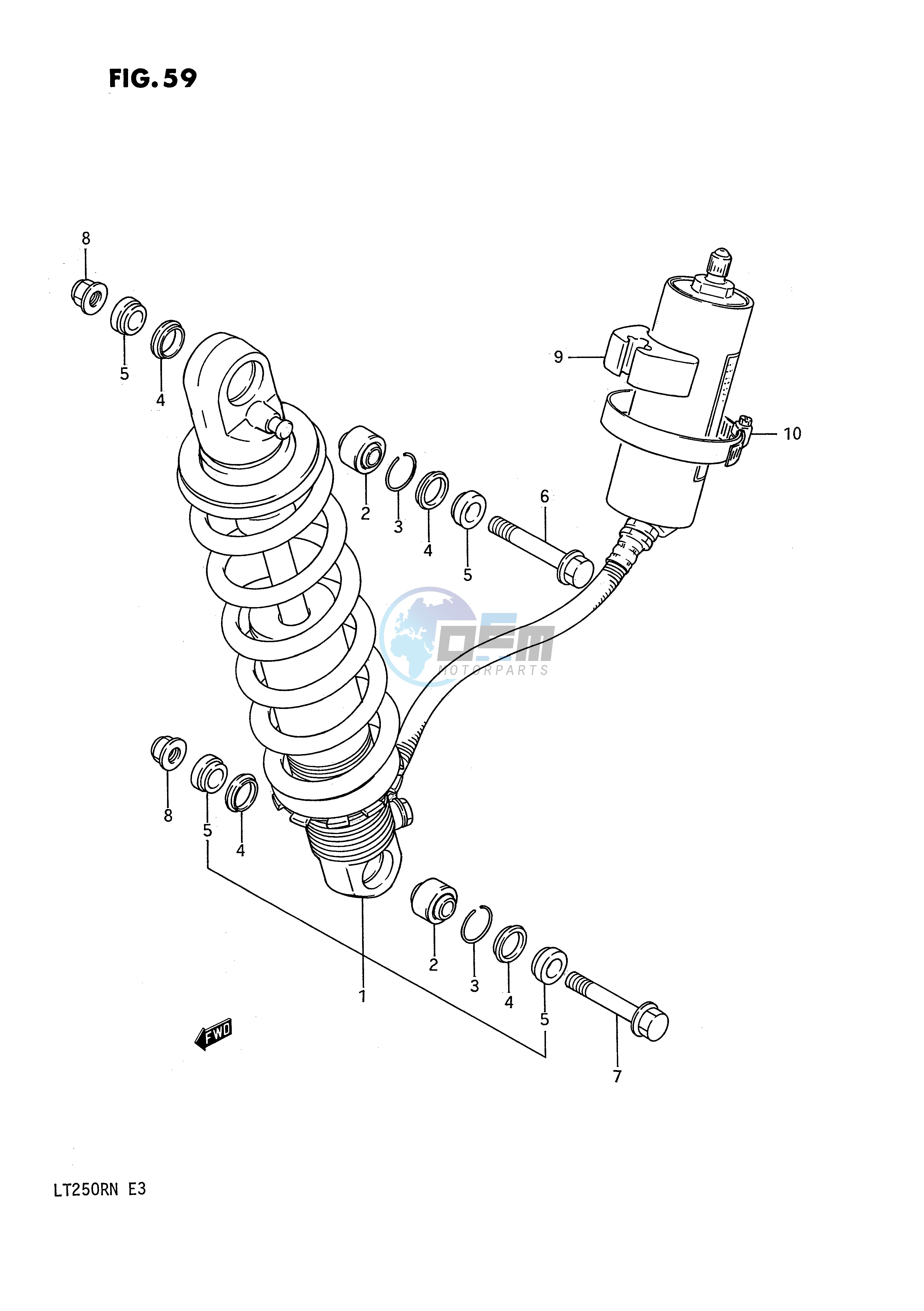 REAR SHOCK ABSORBER (MODEL F G)