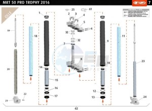 MRT-50-PRO-TROPHY-WHITE drawing FRONT FORK