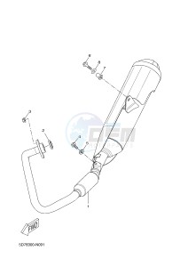 YZF-R125A R125 (5D7N) drawing EXHAUST