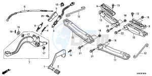 TRX500FMC ED drawing PEDAL/ STEP