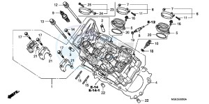 VFR1200FDD VFR1200F Dual Clutch UK - (E) drawing CYLINDER HEAD (FRONT)