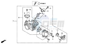 CBR125RS drawing THROTTLE BODY