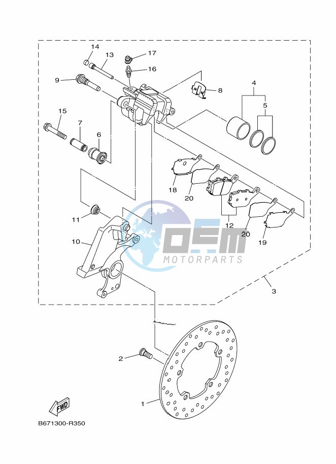 REAR BRAKE CALIPER