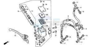 CB600F2 CB600F drawing FRONT BRAKE MASTER CYLINDER (1)