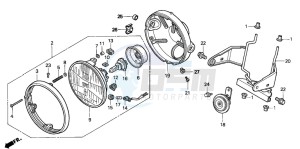 CB500 drawing HEADLIGHT (1)