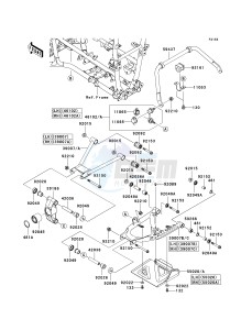 KVF 750 E [BRUTE FORCE 750 4X4I NRA OUTDOORS] (E8F-E9FA) E9FA drawing REAR SUSPENSION