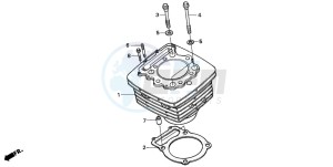 NX650 500 DOMINATOR drawing CYLINDER