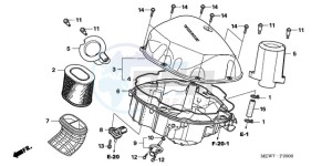 NT700VA F drawing AIR CLEANER