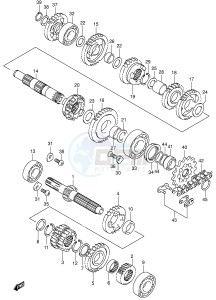 RM125 (E3-E28) drawing TRANSMISSION (MODEL K4 K5 K6)