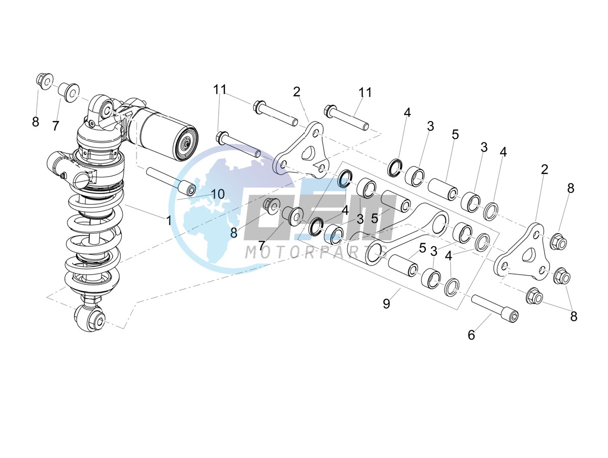 Rear shock absorber