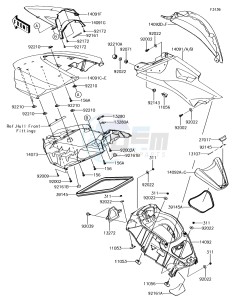 JET SKI ULTRA 310LX JT1500MEF EU drawing Hull Middle Fittings