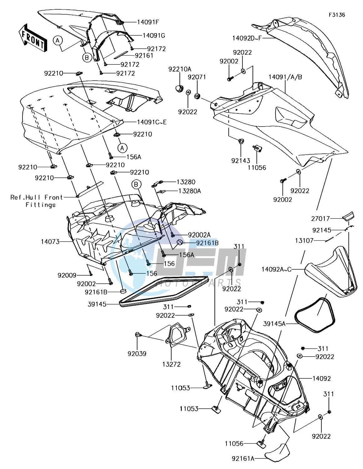 Hull Middle Fittings