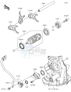 NINJA ZX-10R ZX1000SHF XX (EU ME A(FRICA) drawing Gear Change Drum/Shift Fork(s)