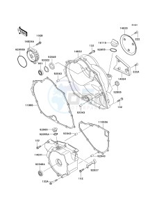 KLF 300 [BAYOU 300] (B15-B17) [BAYOU 300] drawing ENGINE COVER-- S- -