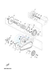 YP125R X-MAX125 X-MAX (2DME 2DME 2DME) drawing CLUTCH