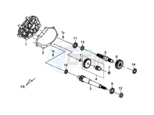 TONIK 50CC drawing CRANKCASE - DRIVE SHAFT