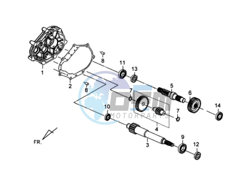 CRANKCASE - DRIVE SHAFT