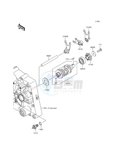 KLX125 KLX125CDS XX (EU ME A(FRICA) drawing Gear Change Drum/Shift Fork(s)